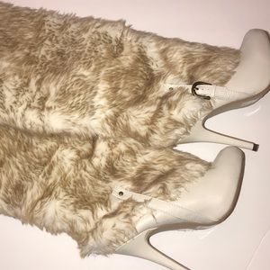 Faux Fur Over The Knee Boots